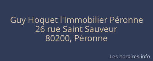 Guy Hoquet l'Immobilier Péronne