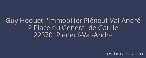 Guy Hoquet l'Immobilier Pléneuf-Val-André