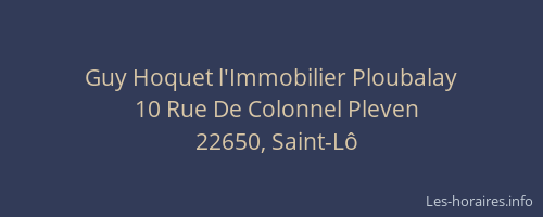Guy Hoquet l'Immobilier Ploubalay