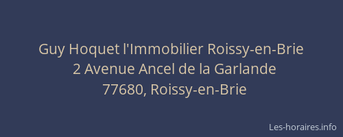 Guy Hoquet l'Immobilier Roissy-en-Brie