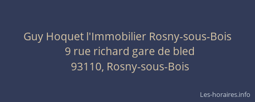 Guy Hoquet l'Immobilier Rosny-sous-Bois