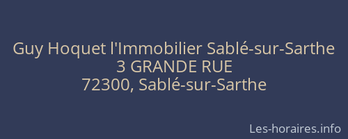 Guy Hoquet l'Immobilier Sablé-sur-Sarthe