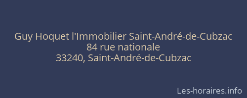 Guy Hoquet l'Immobilier Saint-André-de-Cubzac