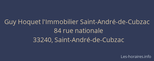 Guy Hoquet l'Immobilier Saint-Andr&eacute;-de-Cubzac