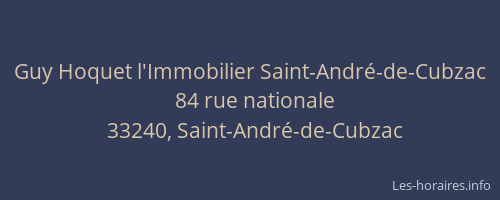 Guy Hoquet l'Immobilier Saint-André-de-Cubzac