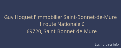 Guy Hoquet l'Immobilier Saint-Bonnet-de-Mure