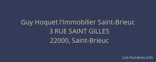 Guy Hoquet l'Immobilier Saint-Brieuc