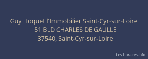 Guy Hoquet l'Immobilier Saint-Cyr-sur-Loire