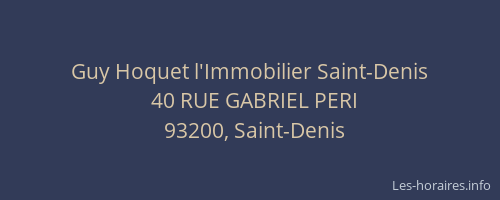 Guy Hoquet l'Immobilier Saint-Denis