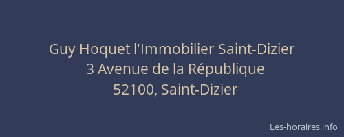 Guy Hoquet l'Immobilier Saint-Dizier