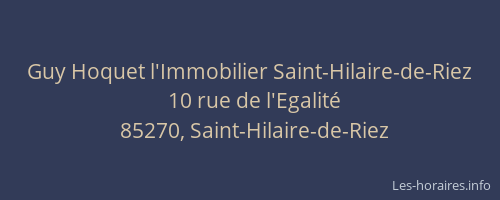 Guy Hoquet l'Immobilier Saint-Hilaire-de-Riez