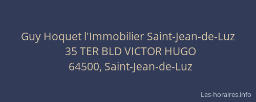 Guy Hoquet l'Immobilier Saint-Jean-de-Luz