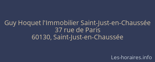 Guy Hoquet l'Immobilier Saint-Just-en-Chaussée