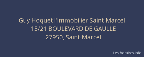 Guy Hoquet l'Immobilier Saint-Marcel