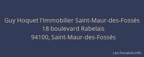 Guy Hoquet l'Immobilier Saint-Maur-des-Foss&eacute;s