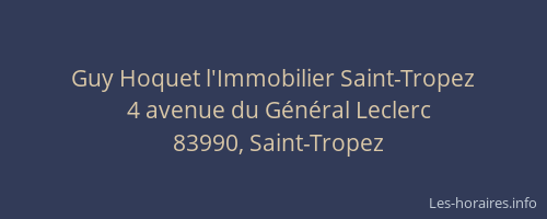 Guy Hoquet l'Immobilier Saint-Tropez