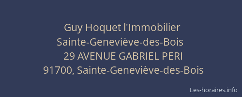 Guy Hoquet l'Immobilier Sainte-Geneviève-des-Bois