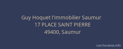 Guy Hoquet l'Immobilier Saumur