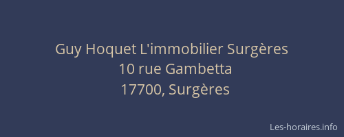 Guy Hoquet L'immobilier Surg&egrave;res