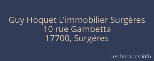 Guy Hoquet L'immobilier Surgères