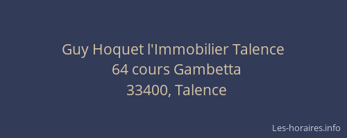 Guy Hoquet l'Immobilier Talence