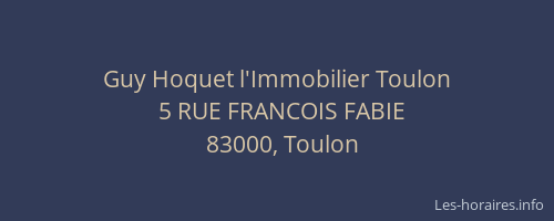 Guy Hoquet l'Immobilier Toulon