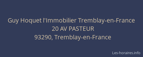 Guy Hoquet l'Immobilier Tremblay-en-France