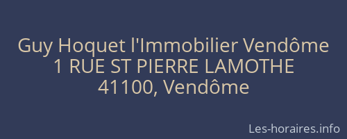 Guy Hoquet l'Immobilier Vendôme