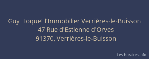 Guy Hoquet l'Immobilier Verrières-le-Buisson