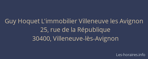 Guy Hoquet L'immobilier Villeneuve les Avignon