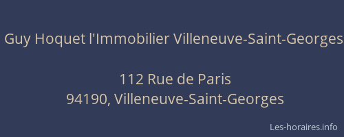 Guy Hoquet l'Immobilier Villeneuve-Saint-Georges