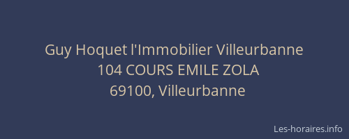 Guy Hoquet l'Immobilier Villeurbanne