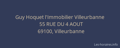 Guy Hoquet l'Immobilier Villeurbanne