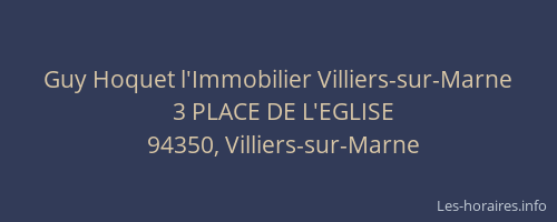 Guy Hoquet l'Immobilier Villiers-sur-Marne