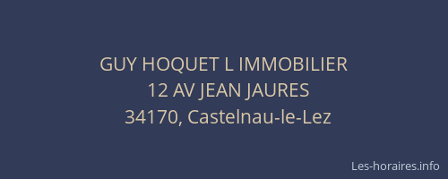 GUY HOQUET L IMMOBILIER