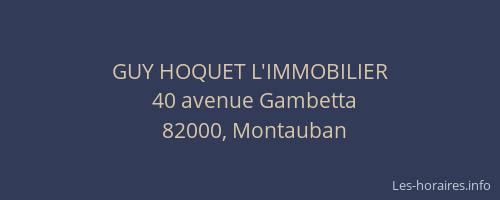 GUY HOQUET L'IMMOBILIER