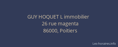 GUY HOQUET L immobilier 