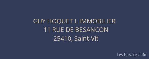 GUY HOQUET L IMMOBILIER