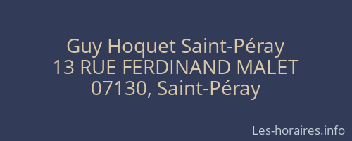 Guy Hoquet Saint-Péray