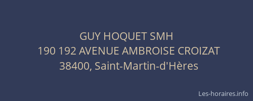 GUY HOQUET SMH