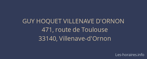 GUY HOQUET VILLENAVE D'ORNON