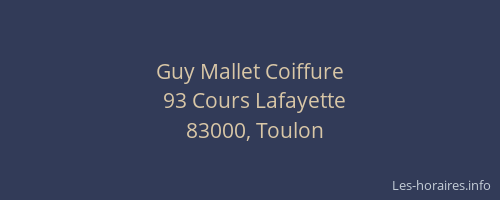 Guy Mallet Coiffure