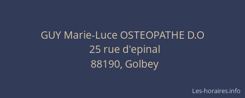 GUY Marie-Luce OSTEOPATHE D.O