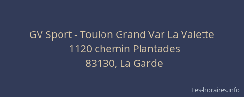 GV Sport - Toulon Grand Var La Valette