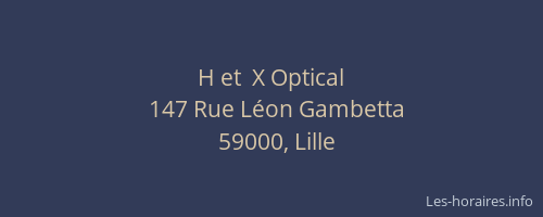 H et  X Optical