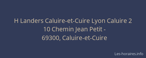 H Landers Caluire-et-Cuire Lyon Caluire 2