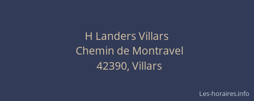 H Landers Villars