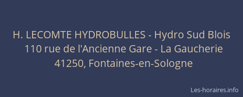 H. LECOMTE HYDROBULLES - Hydro Sud Blois
