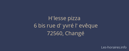 H'lesse pizza