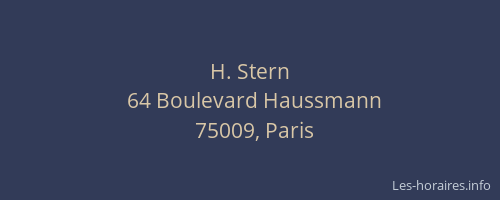 H. Stern